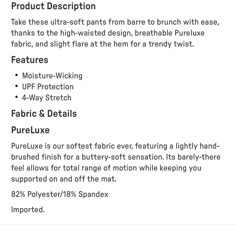 NWOT Fabletics Oasis Pureluxe High-Waisted Kick Flare - Deep Plum - Picture 6 of 6